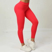 063 Seamless Fitness High V Waist Peach Hip-lifting Leggings