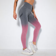 061 Gym Squat Proof Double Color Push Up  Leggings
