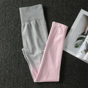 039 Long Sleeve Crop Tops + High Waisted Tummy Control Sport Leggings