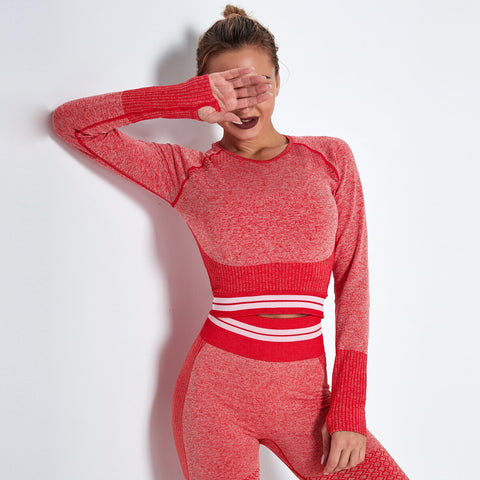 042 Seamless Hight Waist Sport Top+ Leggings