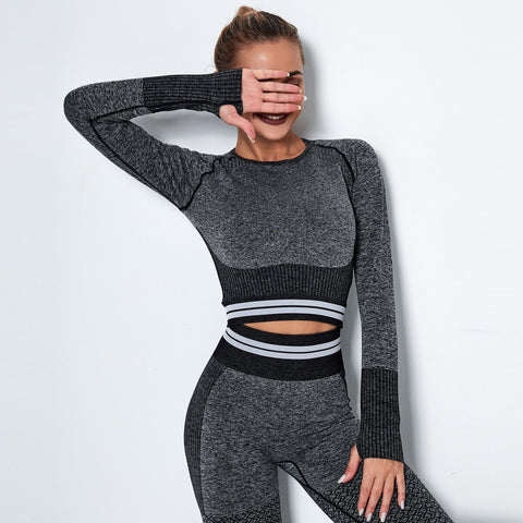 042 Seamless Hight Waist Sport Top+ Leggings