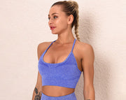 046 Long Sleeve Crop Top & Peach Shape  Fitness  Workout Leggings