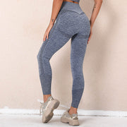 046 Long Sleeve Crop Top & Peach Shape  Fitness  Workout Leggings