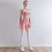 038 Ombre Seamless Fitness Bra + Push Up Leggings