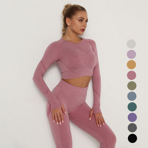 023 Seamless Crop Top & Push Up Leggings