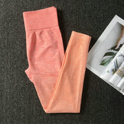 039 Long Sleeve Crop Tops + High Waisted Tummy Control Sport Leggings