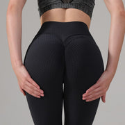 031 New PUSH UP Jacquard High Waist Peach Hip Fitness Legging