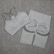 029 High Waist Push Up Fitness Bra & Shorts
