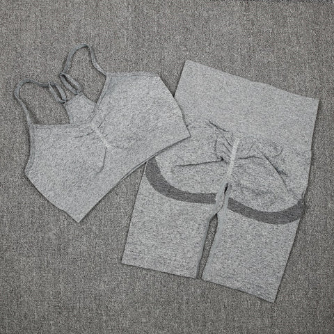 029 High Waist Push Up Fitness Bra & Shorts