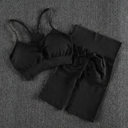 029 High Waist Push Up Fitness Bra & Shorts