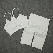 029 High Waist Push Up Fitness Bra & Shorts