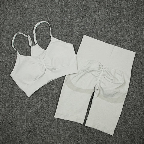 029 High Waist Push Up Fitness Bra & Shorts