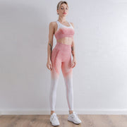 038 Ombre Seamless Fitness Bra + Push Up Leggings