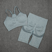 029 High Waist Push Up Fitness Bra & Shorts