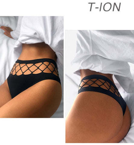 007 Sexy Fishing Net Seamless Lift Up Sport Thong