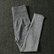 039 Long Sleeve Crop Tops + High Waisted Tummy Control Sport Leggings