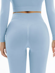 055 New Women Seamless Yoga Set Sexy Backless PUSH UP Leggings Set