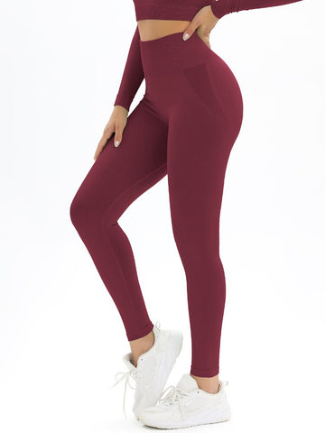 055 New Women Seamless Yoga Set Sexy Backless PUSH UP Leggings Set